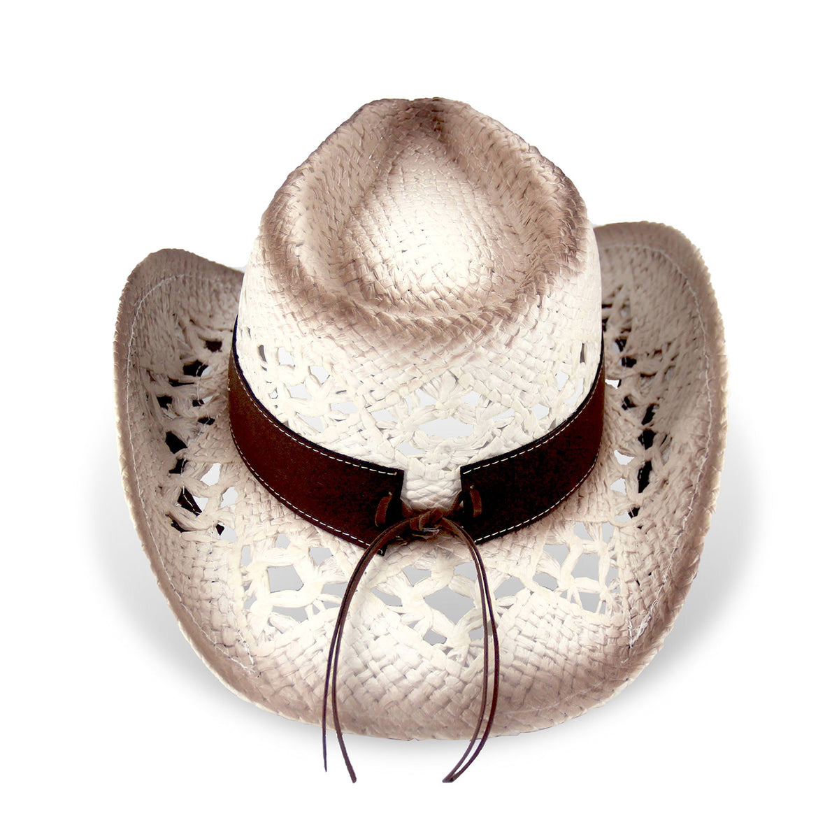 Men's & Women's Cowboy Hat Classic Cowgirl Hat With Embroidered Designs | White - Foeran