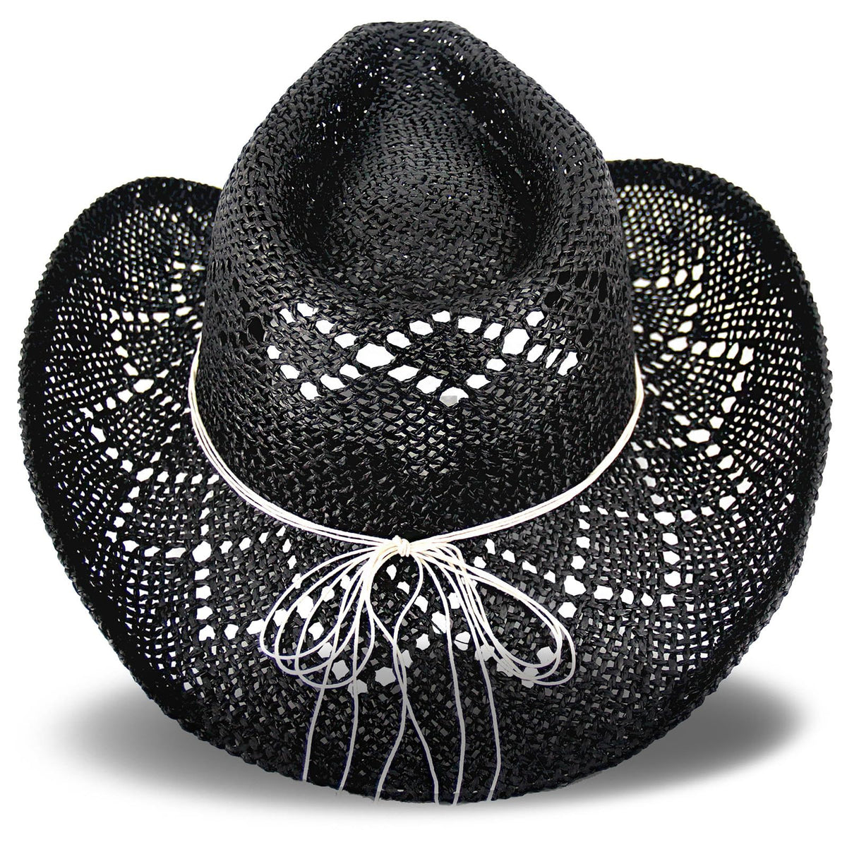 Devil's Eyes | Western Cowgirl Cowboy Hat For Women Men Ladies Sun Hat - 2 Removable Bands | Black - Foeran