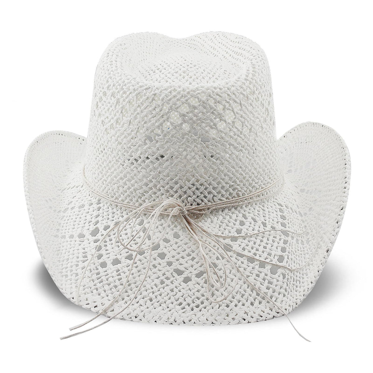 Devil's Eyes | Western Cowgirl Cowboy Hat For Women Men Ladies Sun Hat - 2 Removable Bands | White - Foeran
