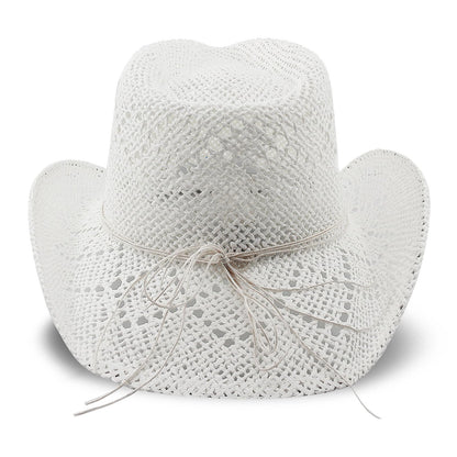 Devil's Eyes | Western Cowgirl Cowboy Hat For Women Men Ladies Sun Hat - 2 Removable Bands | White - Foeran