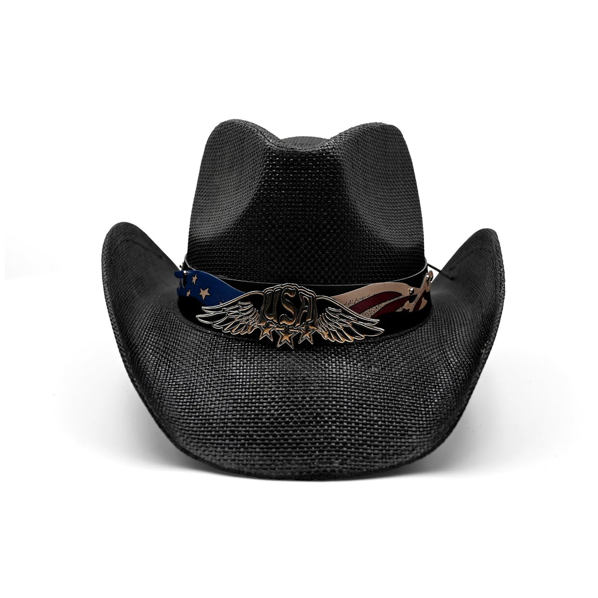 Men's Women's American Cowboy Hat Western Cowgirl Country Hat Sun Hat | Black - Foeran
