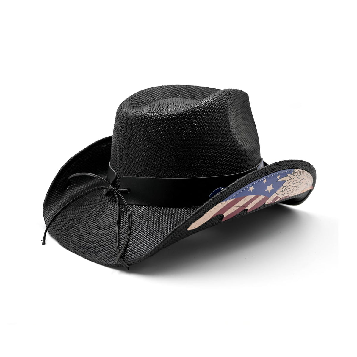 Men's Women's American Cowboy Hat Western Cowgirl Country Hat Sun Hat | Black - Foeran