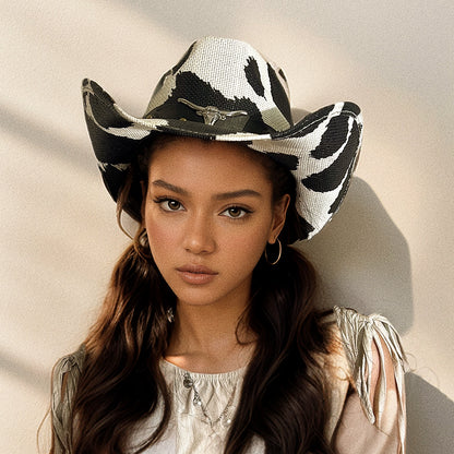 Cute Cow | Men's & Women's Cowboy Hat Western Cowgirl Sun Hat Country Hat - Foeran